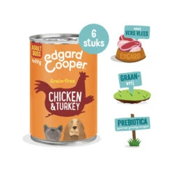 Edgard & Cooper Adult - Kip & Kalkoen - Blik 13 Edgard & Cooper Adult - Kip & Kalkoen - Blik -Nieuwe Pootjes edgard cooper adult kip kalkoen blik 173254 1000 none