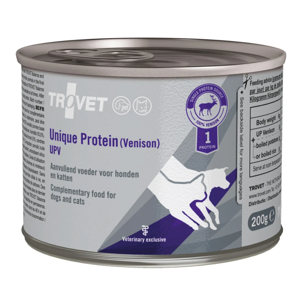 TROVET Unique Protein UPV (Venison) - Hond/Kat 10 TROVET Unique Protein UPV (Venison) - Hond/Kat - Afbeelding 8