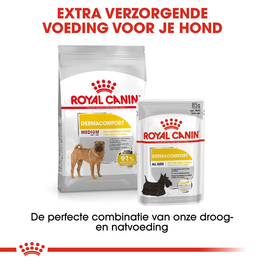 Royal Canin Medium Dermacomfort - Hondenvoer 9 Royal Canin Medium Dermacomfort - Hondenvoer - Afbeelding 7