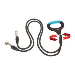 Wigzi Dual Doggie Gel Leash -Nieuwe Pootjes wigzi dual doggie gel leash s zwart 136704 1500 none